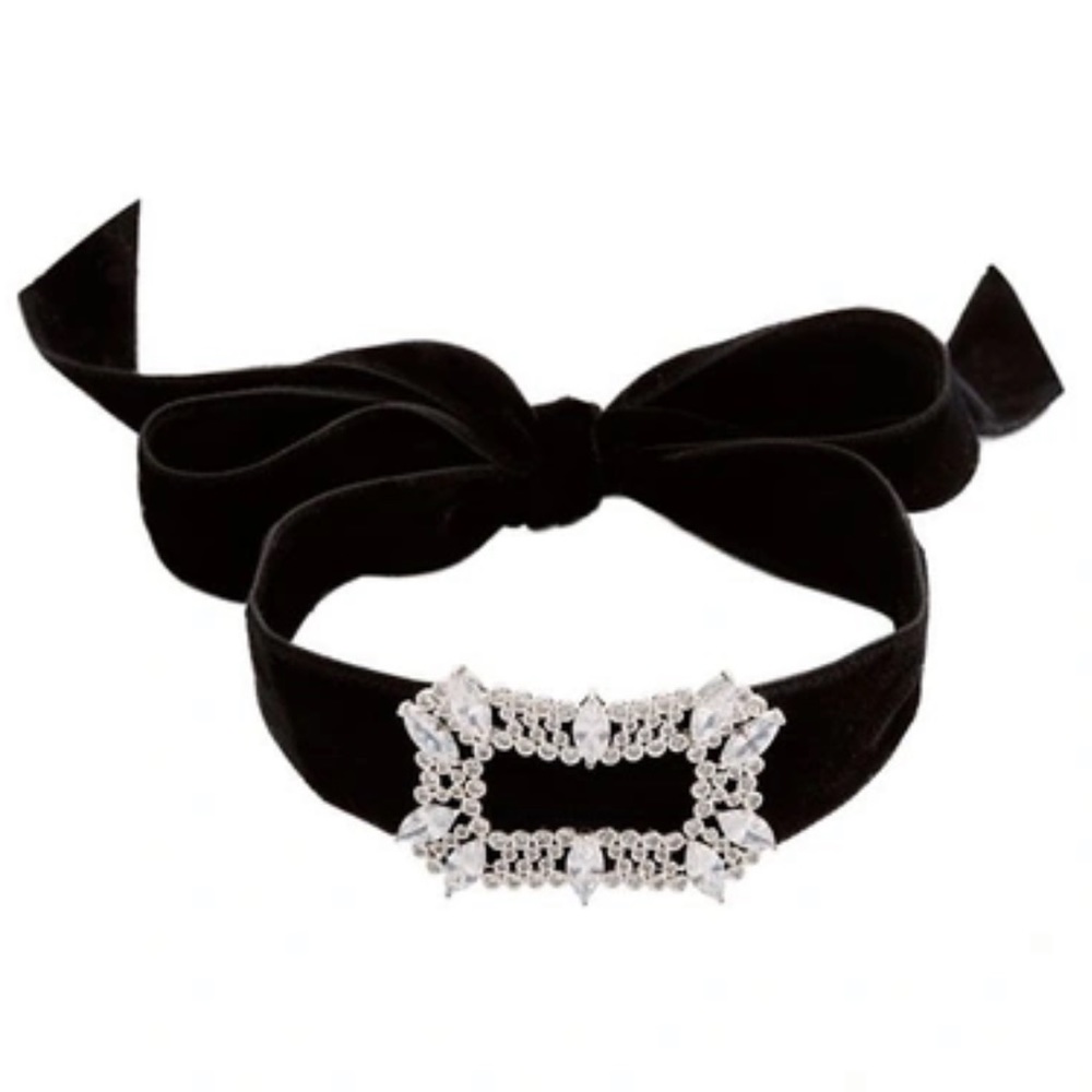 Fallon Jewelry Set of 3 Velvet Choker with Crystal Buckle - Picture 2 of 16